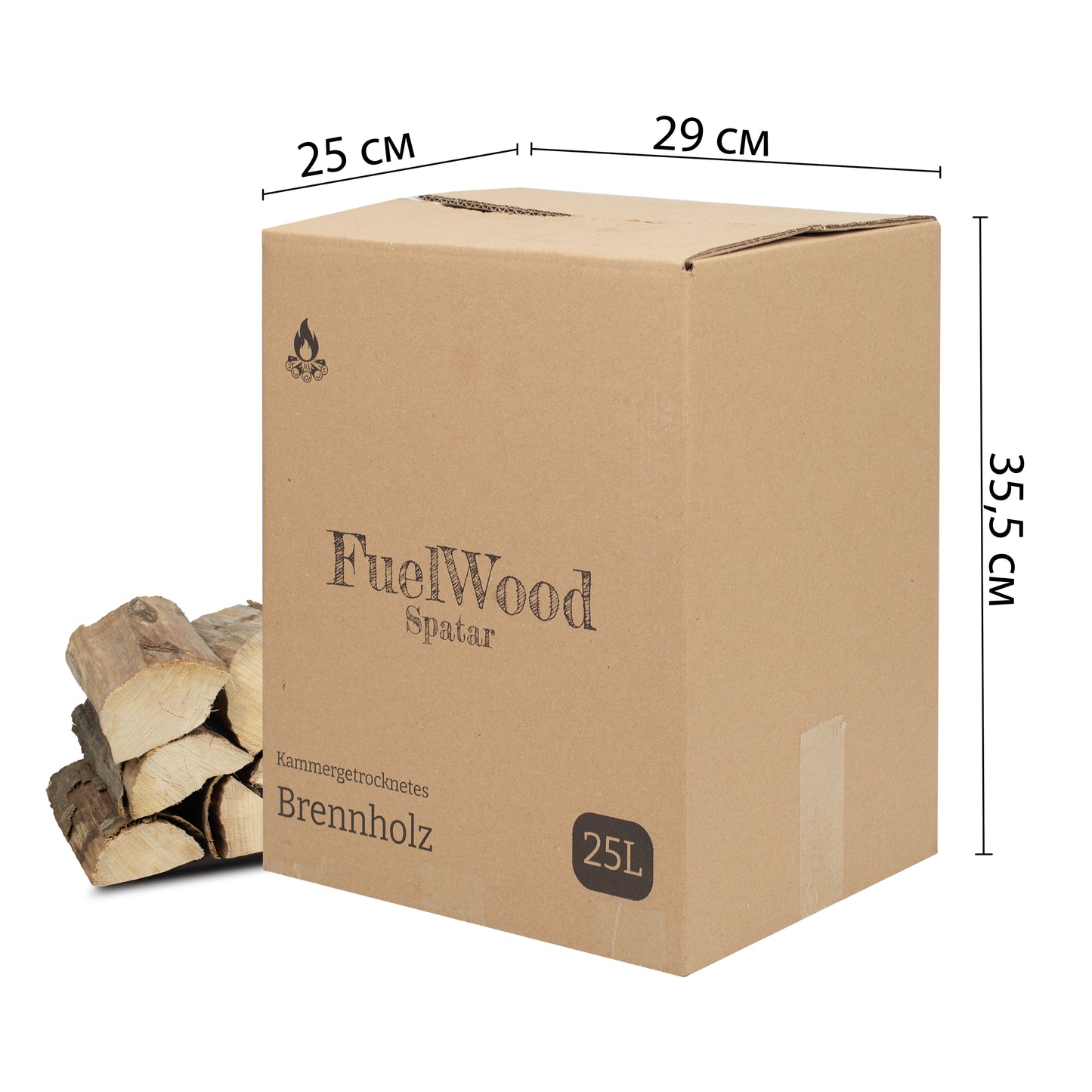 Legna da ardere di carpino essiccata al forno 25 litri - lunghezza del tronco ca. 25 cm - umidità del legno inferiore al 15% - perfetta per forni, caminetti, griglie, bracieri, falò.