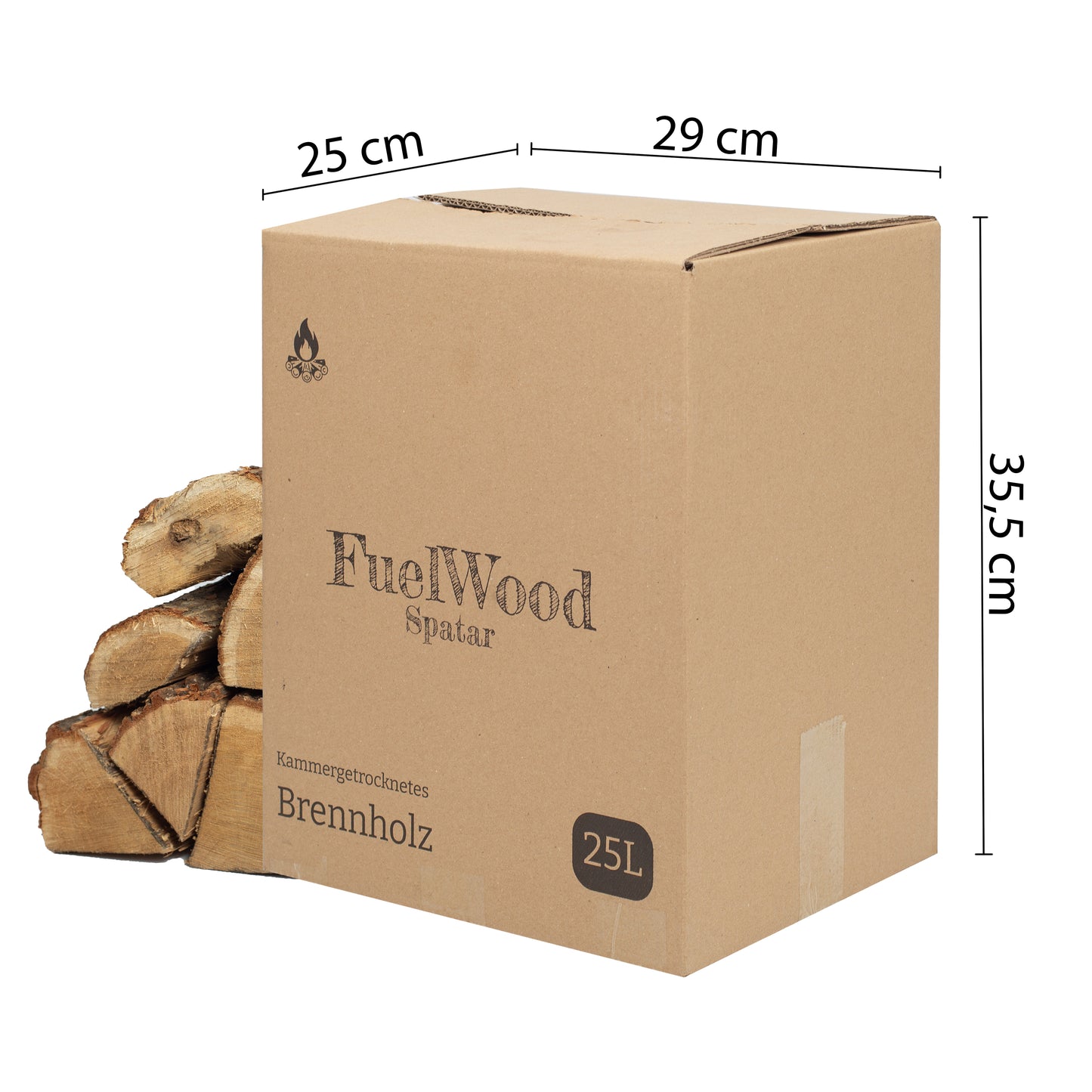 Legna da ardere in frassino essiccata in forno 25 litri - Lunghezza dei ceppi circa 25 cm - Umidità del legno sotto il 15% - perfetta per stufe, camini, griglie, bracieri, falò
