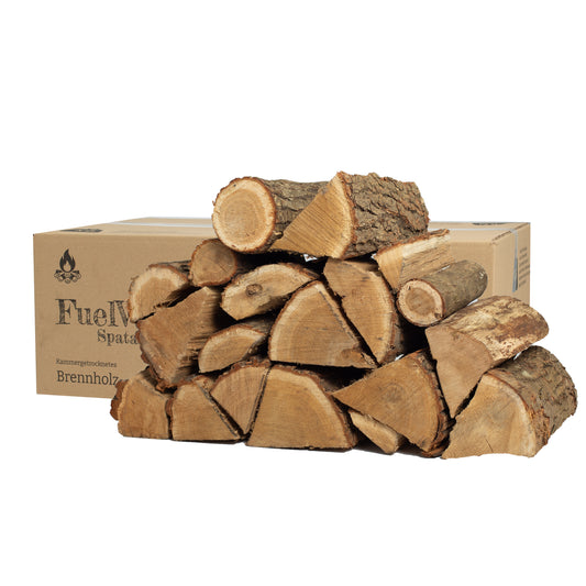 Ofengetrocknetes Esche Brennholz 45 Liter - Scheitlänge ca. 25cm - Holzfeuchte unter 15% - perfekt für Ofen, Kamin, Grill, Feuerschalen, Lagerfeuer