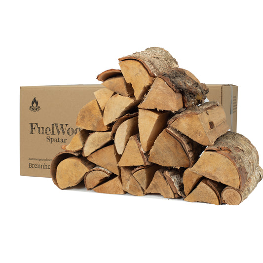 Ofengetrocknetes Birke Brennholz 60 Liter - Scheitlänge ca. 25cm - Holzfeuchte unter 15% - perfekt für Ofen, Kamin, Grill, Feuerschalen, Lagerfeuer