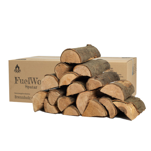 Ofengetrocknetes Roteiche Brennholz 45 Liter - Scheitlänge ca. 25cm - Holzfeuchte unter 15% - perfekt für Ofen, Kamin, Grill, Feuerschalen, Lagerfeuer